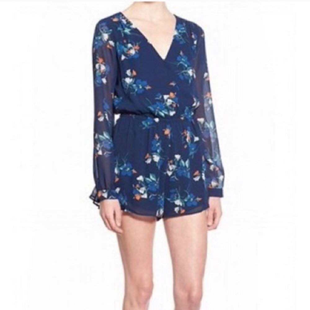 Japna Navy Floral Romper